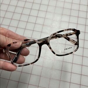 PRADA VPR03X NWOT Orchid Tortoise Acetate 53-17-140 Preppy Career Eyeglass Frame